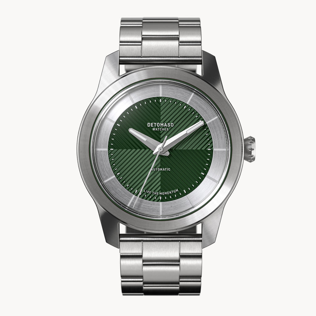 CLASSIC AUTOMATIC FOREST GREEN - Stainless Steel Silver Brushed - Detomaso Watches