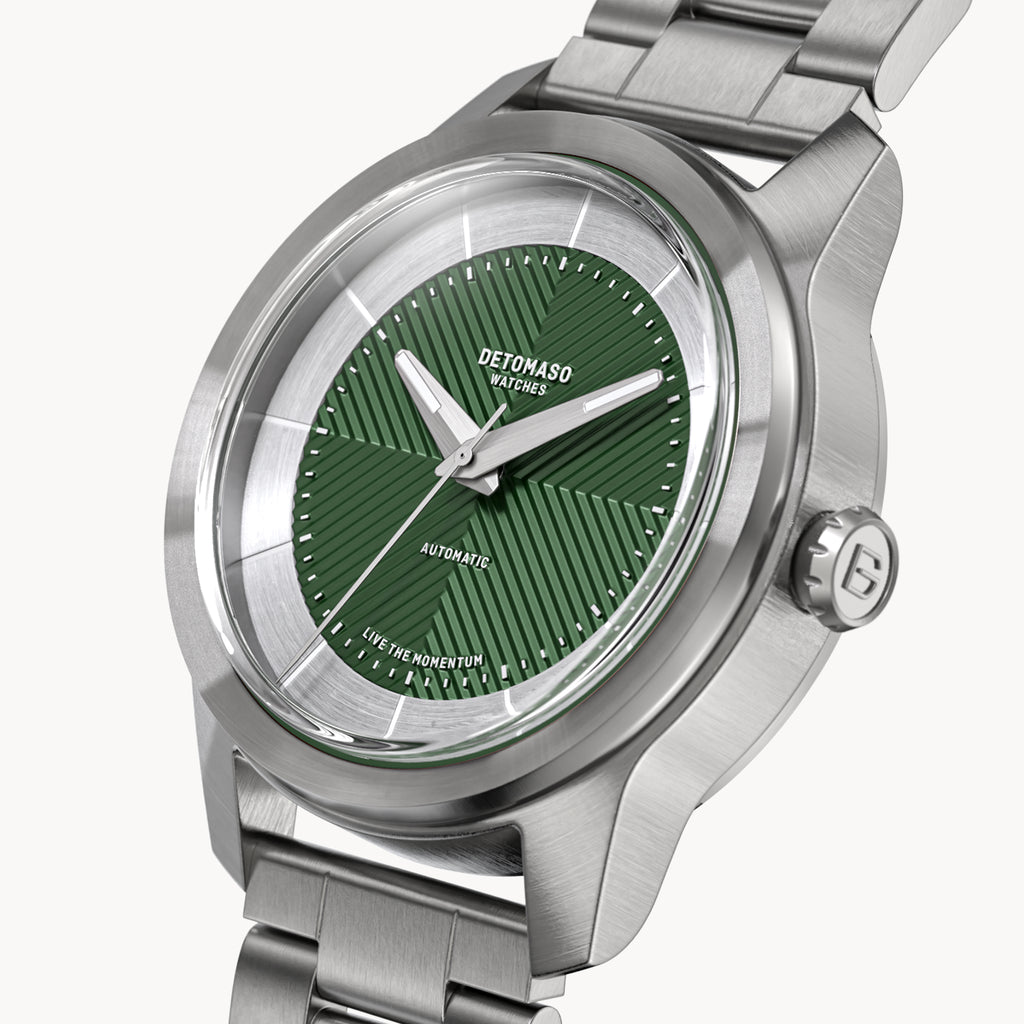 CLASSIC AUTOMATIC FOREST GREEN - Stainless Steel Silver Brushed - Detomaso Watches