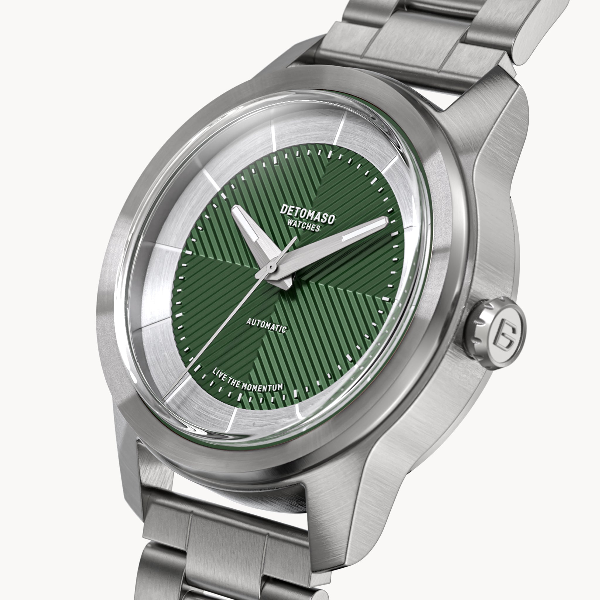 CLASSIC AUTOMATIC FOREST GREEN - Stainless Steel Silver Brushed - Detomaso Watches