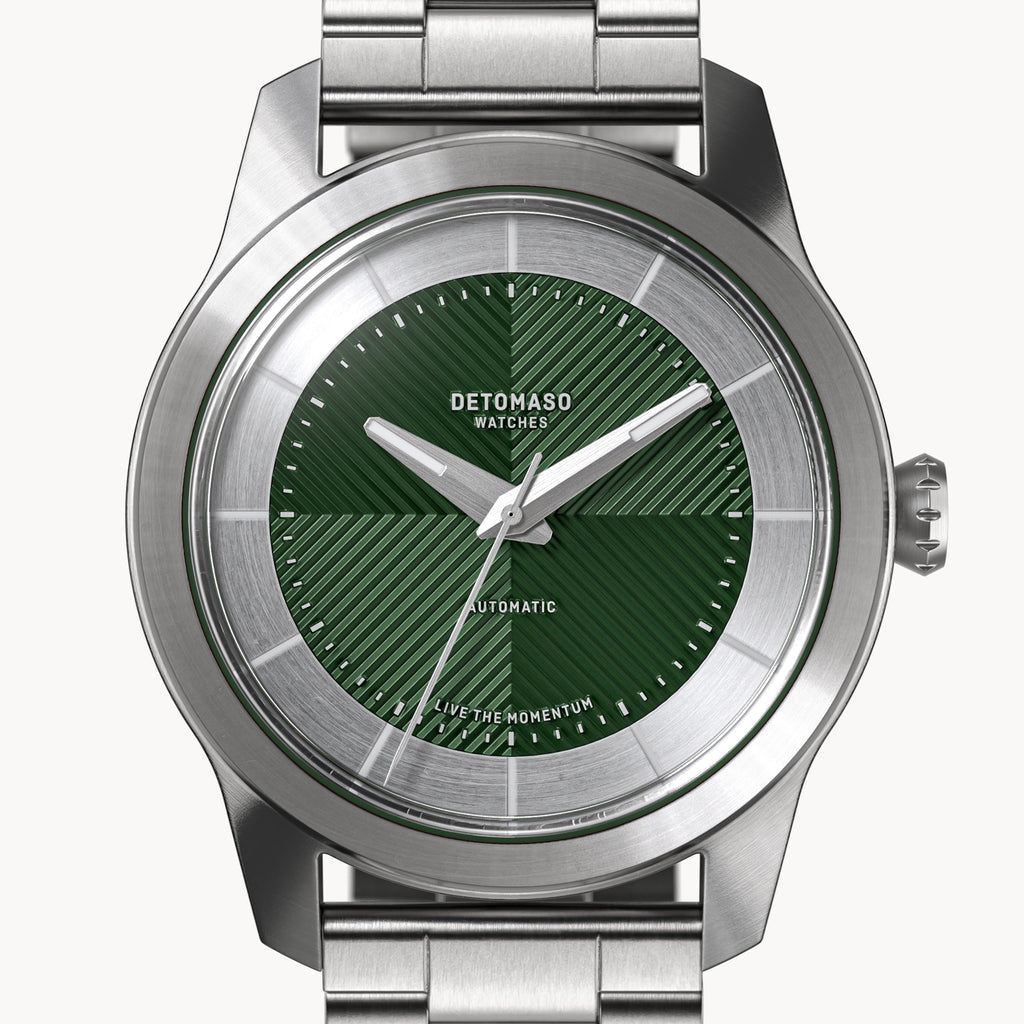 CLASSIC AUTOMATIC FOREST GREEN - Stainless Steel Silver Brushed - Detomaso Watches
