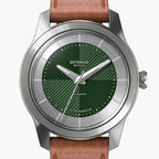 CLASSIC AUTOMATIC FOREST GREEN - Vegan Apple Leather Brown Smooth - Detomaso Watches