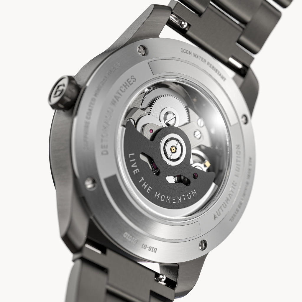 CLASSIC AUTOMATIC SLATE BLACK - Stainless steel Dark Gun Brushed - Detomaso Watches