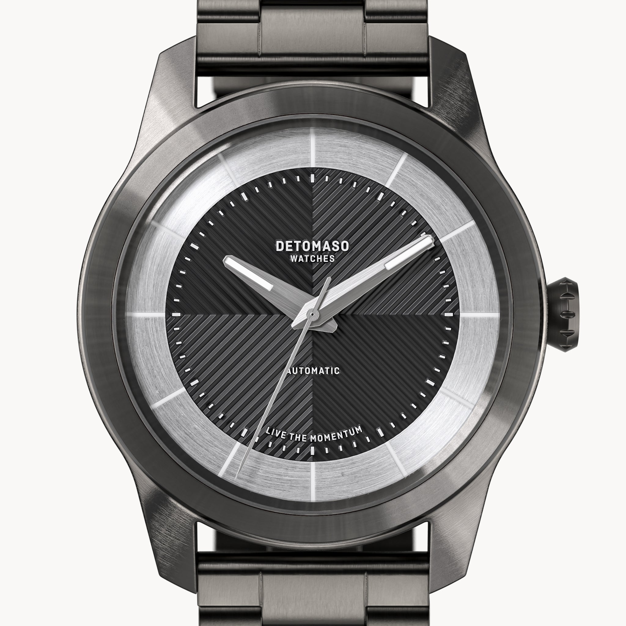 CLASSIC AUTOMATIC SLATE BLACK - Stainless steel Dark Gun Brushed - Detomaso Watches