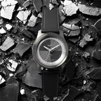 CLASSIC AUTOMATIC SLATE BLACK - Vegan Apple Leather Black Smooth - Detomaso Watches