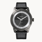 CLASSIC AUTOMATIC SLATE BLACK - Vegan Apple Leather Black Smooth - Detomaso Watches