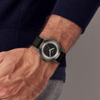 CLASSIC AUTOMATIC SLATE BLACK - Vegan Apple Leather Black Smooth - Detomaso Watches