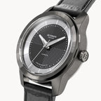 CLASSIC AUTOMATIC SLATE BLACK - Vegan Apple Leather Black Smooth - Detomaso Watches