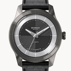 CLASSIC AUTOMATIC SLATE BLACK - Vegan Apple Leather Black Smooth - Detomaso Watches
