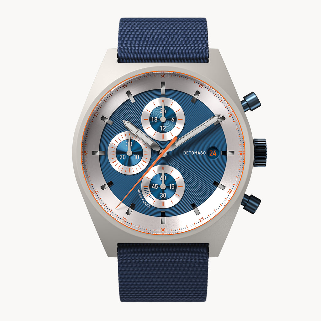 DeTomaso D10 Chronograph Limited Edition – Orologio Uomo Quarzo Con Cassa Nera Opaca E Maglia Milanese – Edizione Notturna