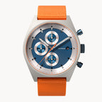 D10 CHRONO SOLAR
 GRAY BLUE
 - Ocean Plastic Orange Woven - Detomaso Watches