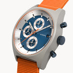 D10 CHRONO SOLAR
 GRAY BLUE
 - Ocean Plastic Orange Woven - Detomaso Watches