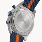 D10 CHRONO SOLAR
 GRAY BLUE
 - Ocean Plastic Dark blue Orange Woven - Detomaso Watches