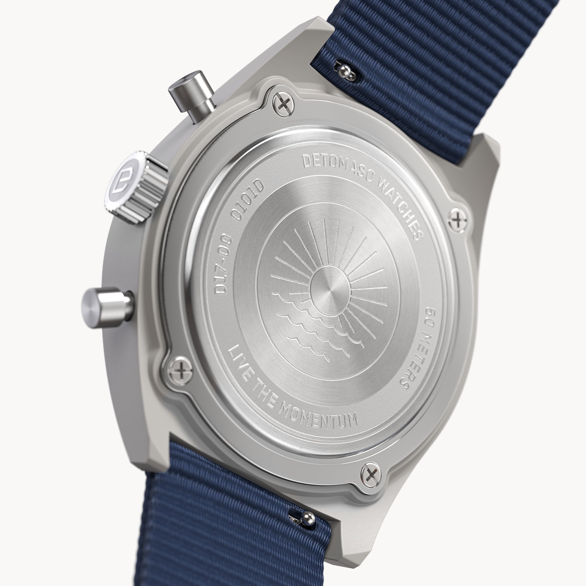 D10 CHRONO SOLAR
 GRAY YELLOW
 - Ocean Plastic Dark Blue Woven - Detomaso Watches