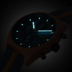 D10 CHRONO SOLAR
 ORANGE BLUE - Ocean Plastic Dark Blue Orange Woven - Detomaso Watches