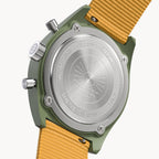 D10 CHRONO SOLAR
 OLIVE YELLOW - Ocean Plastic Yellow Woven - Detomaso Watches
