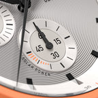 D10 CHRONO SOLAR ORANGE SILVER - Ocean Plastic Black Woven - Detomaso Watches