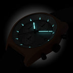 D10 CHRONO SOLAR ORANGE SILVER - Ocean Plastic Orange Woven - Detomaso Watches