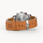 SORPASSO CHRONOGRAPH CARBON SILVER - Leather Light brown Racing - Detomaso Watches