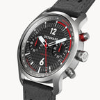 SORPASSO CHRONOGRAPH CARBON SILVER - Leather Black Racing - Detomaso Watches