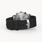 SORPASSO CHRONOGRAPH CARBON SILVER - Ocean Plastic Black Woven - Detomaso Watches