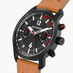 SORPASSO CHRONOGRAPH CARBON BLACK RED
 - Leather Light brown Racing - Detomaso Watches