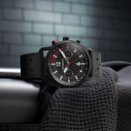 SORPASSO CHRONOGRAPH CARBON BLACK RED
 - Leather Black Racing - Detomaso Watches
