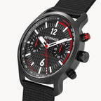 SORPASSO CHRONOGRAPH CARBON BLACK RED
 - #tide Ocean Material® Black Woven - Detomaso Watches