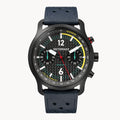 SORPASSO CHRONOGRAPH CARBON BLACK YELLOW - Leather Blue Racing - Detomaso Watches
