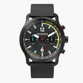 SORPASSO CHRONOGRAPH CARBON BLACK YELLOW - Ocean Plastic Black Woven - Detomaso Watches