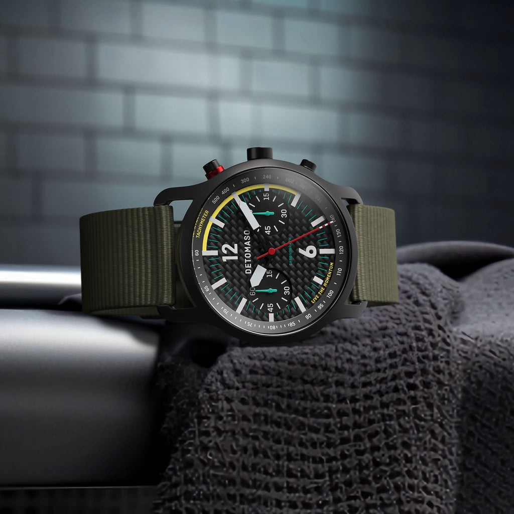 Sorpasso Chronograph – Carbon Black Yellow