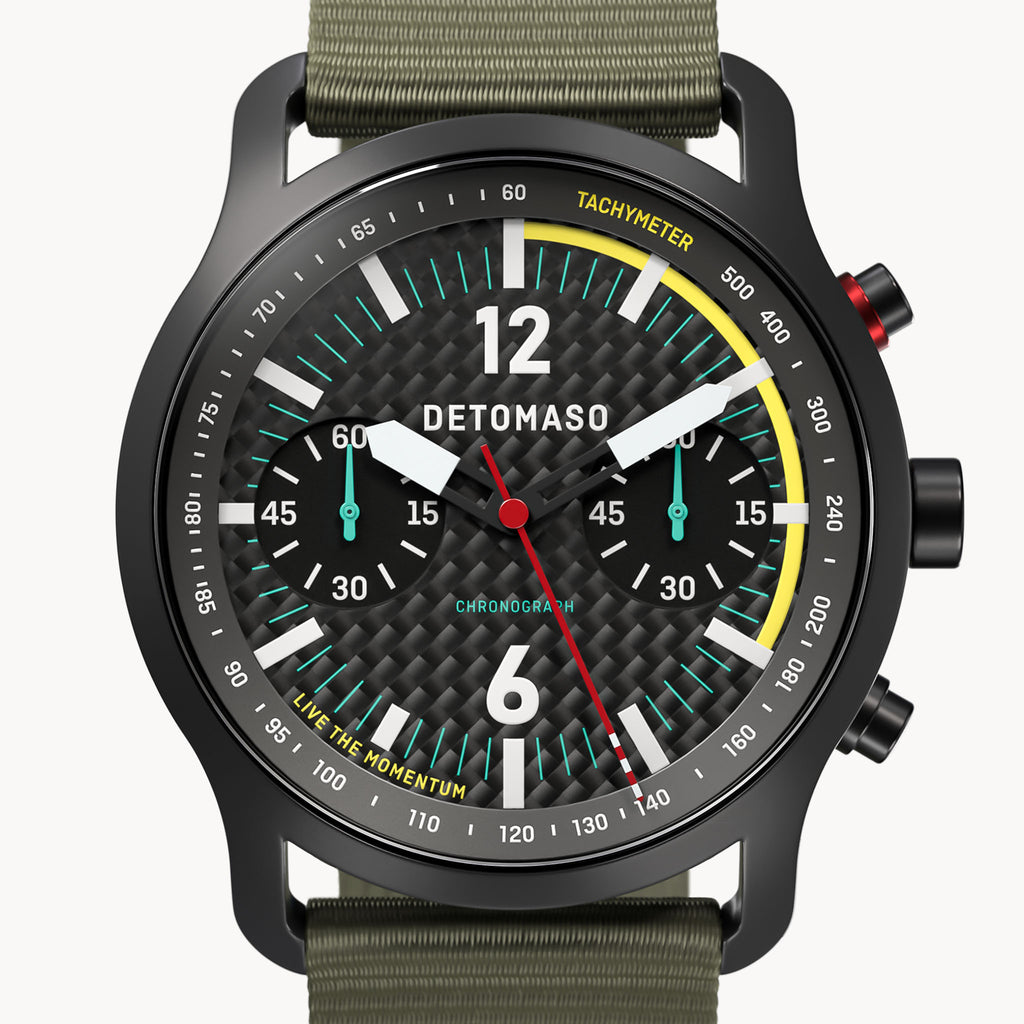 Sorpasso Chronograph – Carbon Black Yellow
