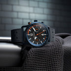 SORPASSO CHRONOGRAPH CARBON BLUE ORANGE - Leather Blue Racing - Detomaso Watches