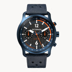 SORPASSO CHRONOGRAPH CARBON BLUE ORANGE - Leather Blue Racing - Detomaso Watches
