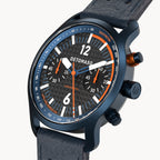 SORPASSO CHRONOGRAPH CARBON BLUE ORANGE - Leather Blue Racing - Detomaso Watches