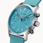 SORPASSO CHRONO MINTY BLUE - Ocean Plastic Turquoise Woven - Detomaso Watches